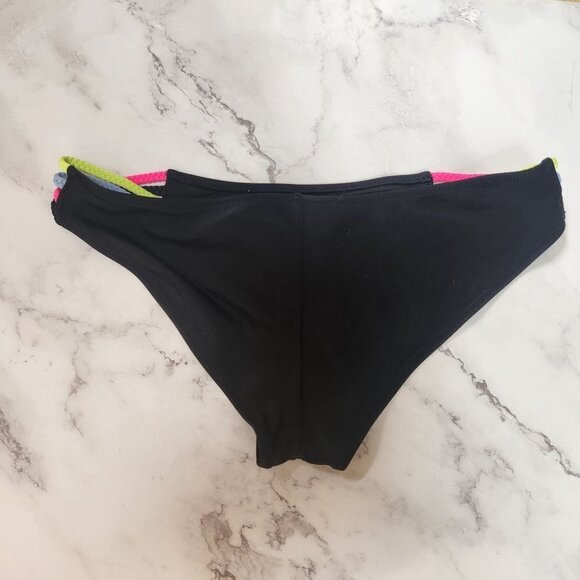 Victoria's Secret Black Neon Colored 2 Piece Bikini Swimsuit Women's M - Picture 3 of 11